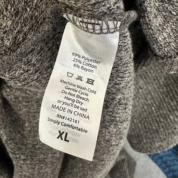 Lularoe Cardigan Sweater Bundle of 2 WMNS L/XL Blue Brown Open Front Stretch - Picture 15 of 16